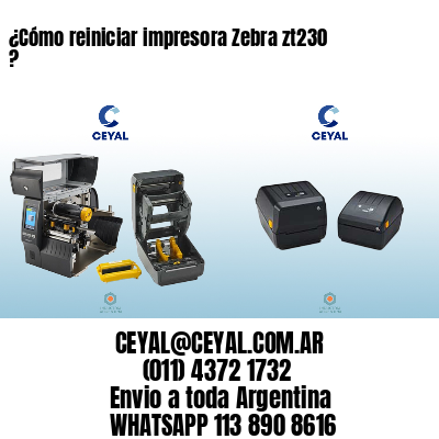 ¿Cómo reiniciar impresora Zebra zt230 ?