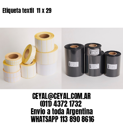 Etiqueta textil  11 x 29