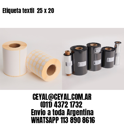 Etiqueta textil  25 x 20