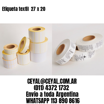 Etiqueta textil  27 x 20