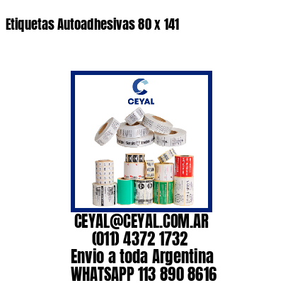 Etiquetas Autoadhesivas 80 x 141