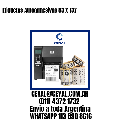 Etiquetas Autoadhesivas 83 x 137