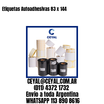 Etiquetas Autoadhesivas 83 x 144