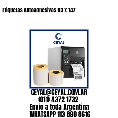 Etiquetas Autoadhesivas 83 x 147