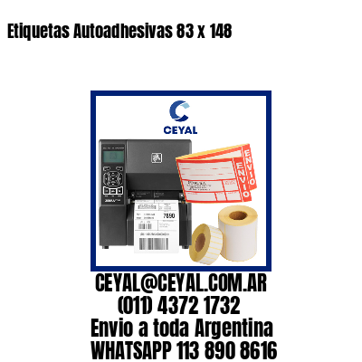 Etiquetas Autoadhesivas 83 x 148