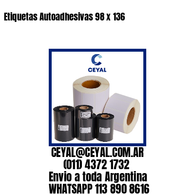 Etiquetas Autoadhesivas 98 x 136