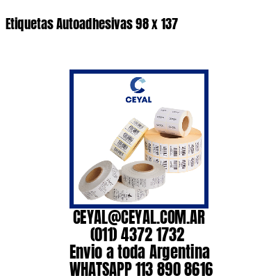 Etiquetas Autoadhesivas 98 x 137