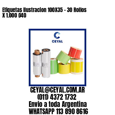 Etiquetas Ilustracion 100X35 – 30 Rollos X 1.000 Ø40