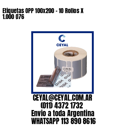 Etiquetas OPP 100x200 - 10 Rollos X 1.000 Ø76