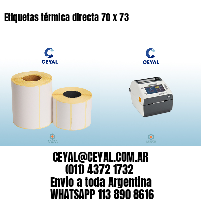 Etiquetas térmica directa 70 x 73