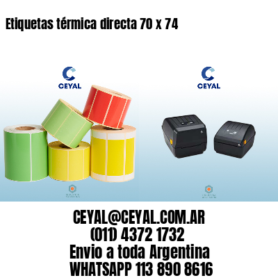 Etiquetas térmica directa 70 x 74