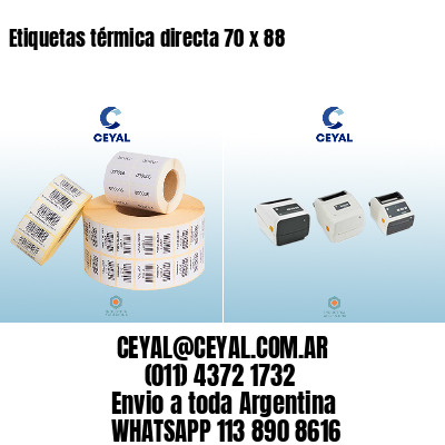 Etiquetas térmica directa 70 x 88