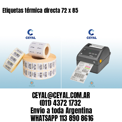 Etiquetas térmica directa 72 x 85