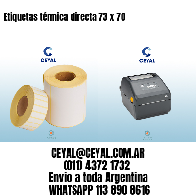 Etiquetas térmica directa 73 x 70