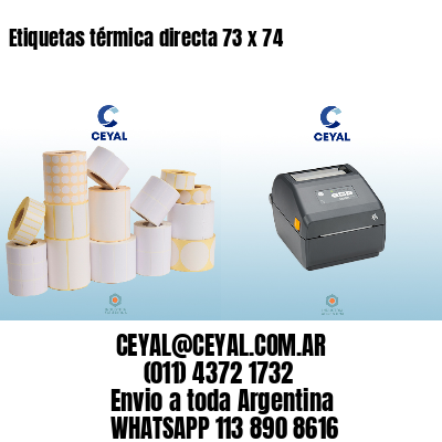 Etiquetas térmica directa 73 x 74