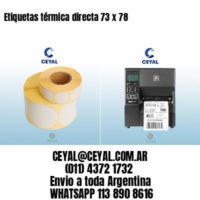 Etiquetas térmica directa 73 x 78