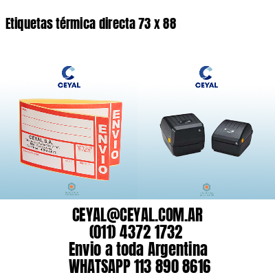 Etiquetas térmica directa 73 x 88