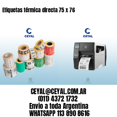 Etiquetas térmica directa 75 x 76