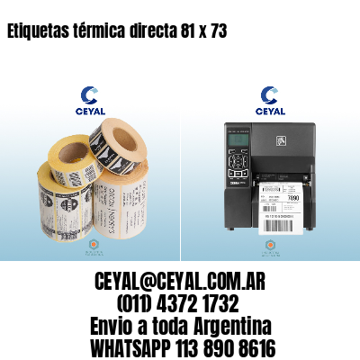 Etiquetas térmica directa 81 x 73