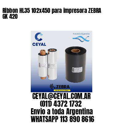 Ribbon HL35 102×450 para impresora ZEBRA GK 420