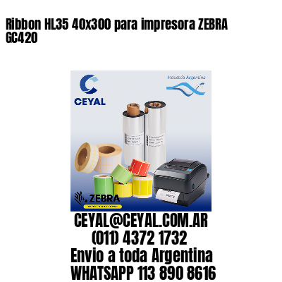 Ribbon HL35 40×300 para impresora ZEBRA GC420