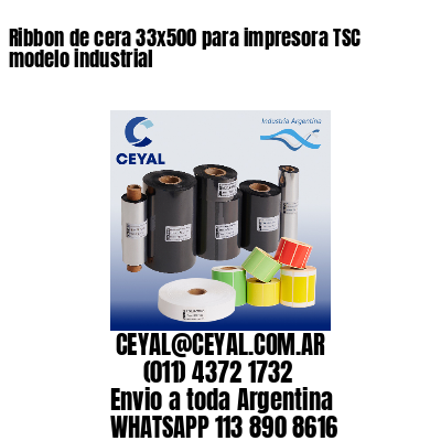 Ribbon de cera 33x500 para impresora TSC modelo industrial