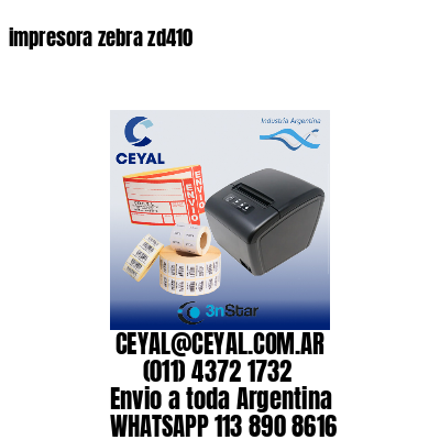 impresora zebra zd410