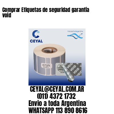 Comprar Etiquetas de seguridad garantía void