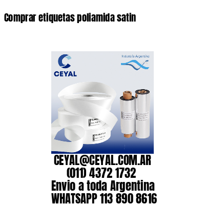 Comprar etiquetas poliamida satin