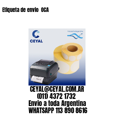 Etiqueta de envio  OCA