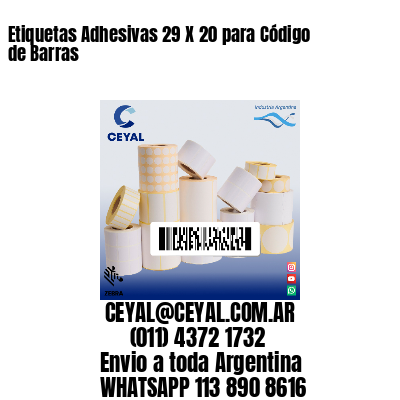 Etiquetas Adhesivas 29 X 20 para Código de Barras