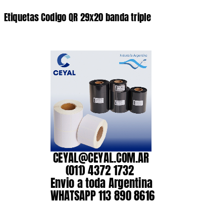 Etiquetas Codigo QR 29×20 banda triple