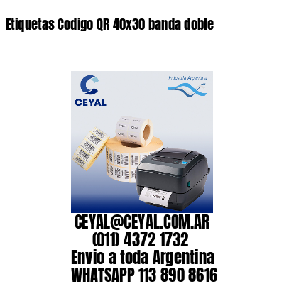 Etiquetas Codigo QR 40×30 banda doble