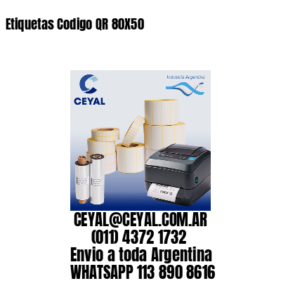 Etiquetas Codigo QR 80X50