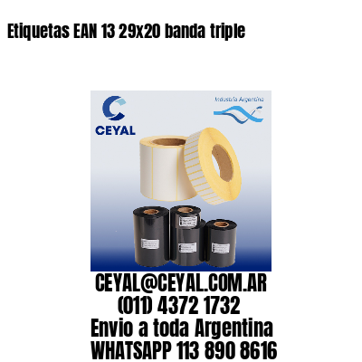 Etiquetas EAN 13 29×20 banda triple