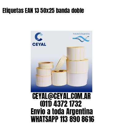 Etiquetas EAN 13 50×25 banda doble