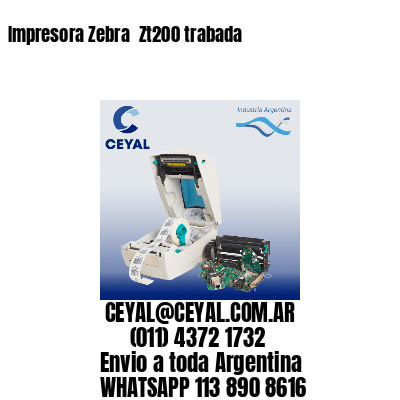 Impresora Zebra  Zt200 trabada