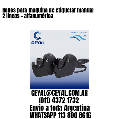 Rollos para maquina de etiquetar manual 2 líneas – alfanumérica