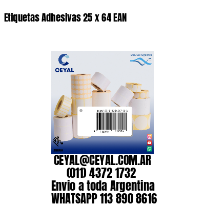 Etiquetas Adhesivas 25 x 64 EAN