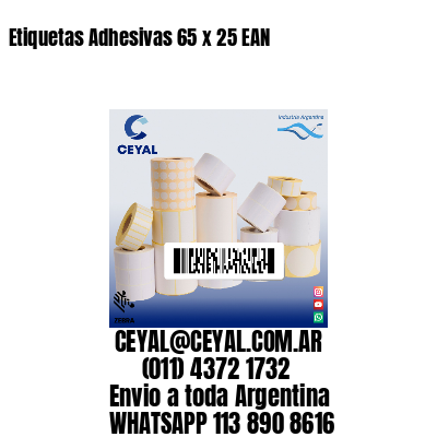 Etiquetas Adhesivas 65 x 25 EAN