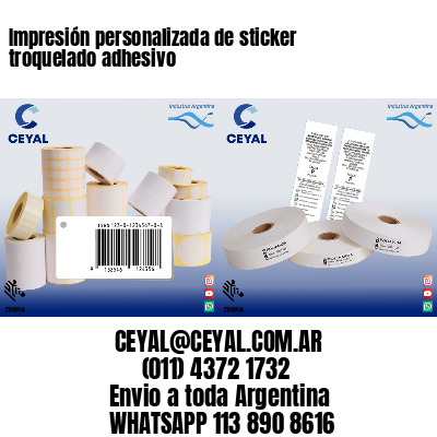 Impresión personalizada de sticker troquelado adhesivo