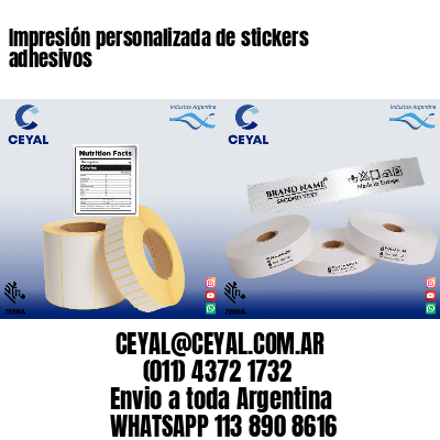 Impresión personalizada de stickers adhesivos