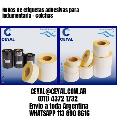 Rollos de etiquetas adhesivas para indumentaria – colchas