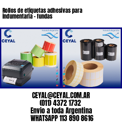 Rollos de etiquetas adhesivas para indumentaria – fundas