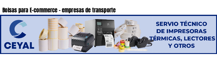 Bolsas para E-commerce - empresas de transporte