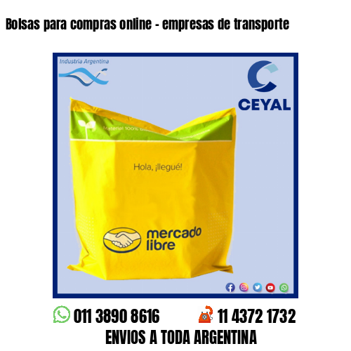 Bolsas para compras online - empresas de transporte