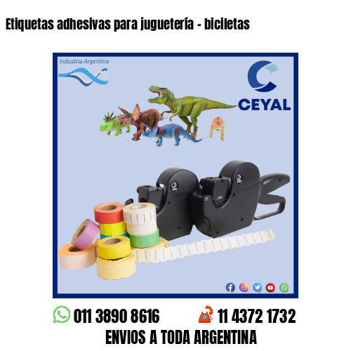 Etiquetas adhesivas para juguetería - biciletas