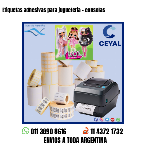 Etiquetas adhesivas para juguetería - consolas