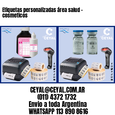 Etiquetas personalizadas área salud - cosmeticos