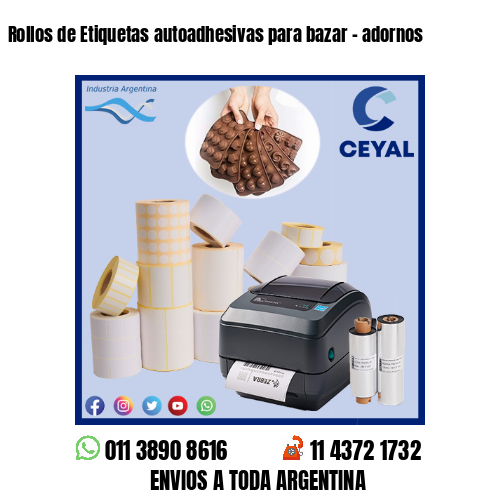 Rollos de Etiquetas autoadhesivas para bazar – adornos